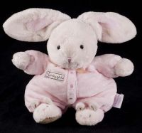 Carters Prestige Bunny Rabbit Pink Plush Lovey Rattle